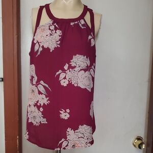Candie's Purple and Beige Sleeveless Tank Top Size L